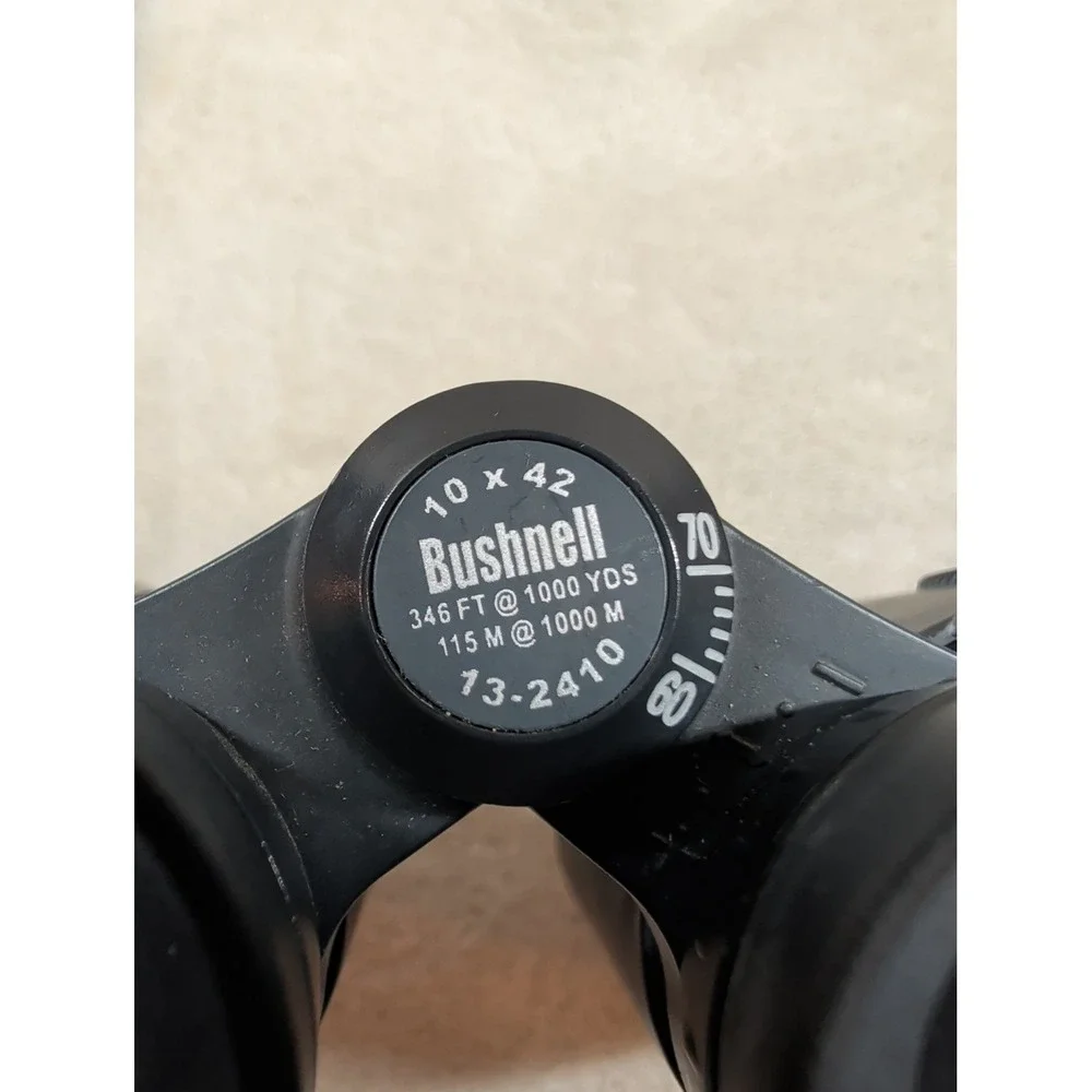Bushnell 10x42 Waterproof Binoculars Black Model 73-2410 with Neck Strap